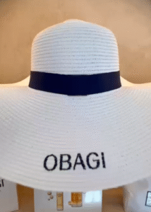 OBAGI branded sun hat on clinic