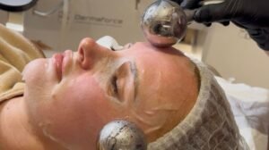 Ice globe facial treatment at Manchester Aesthetics Clinic