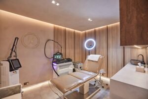 Private laser treatment room at Manchester Aesthetics